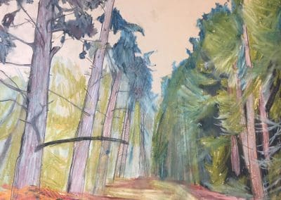 Cawston Norfolk pastel on paper landscape