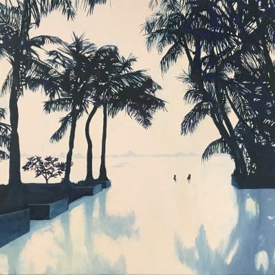 Infinity Pool landscape painting by Claire Cansick