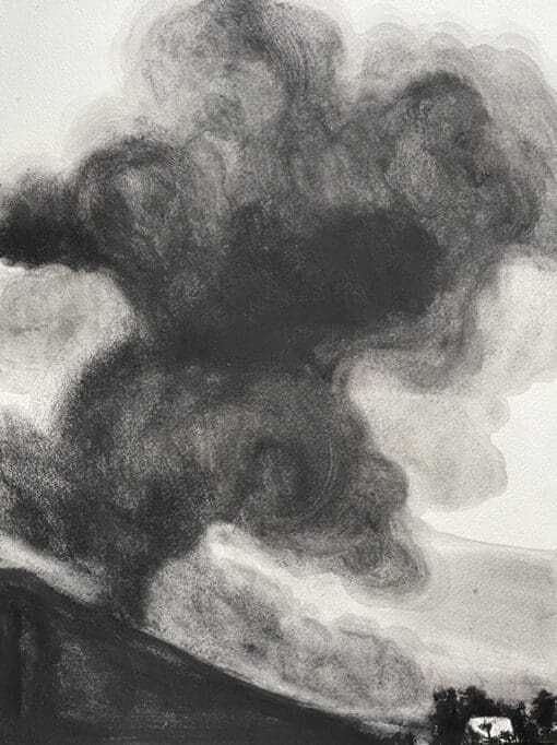 Ash Cloud IV drawing by Claire Cansick