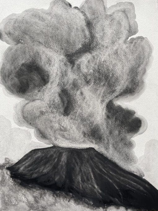 Ash Cloud V drawing by Claire Cansick