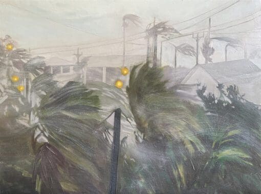 Hurricane Ian Florida 29.09 BBC News painting by Claire Cansick